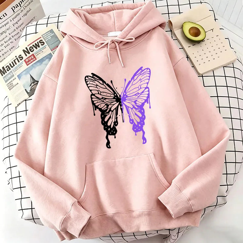 Trendy Pocket Vintage Multicolor Hoodie