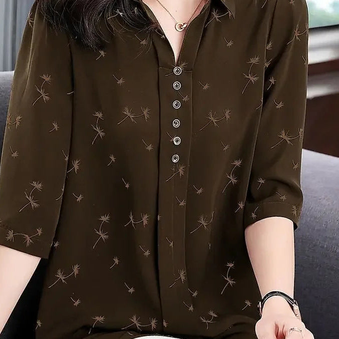 Oversized Printed Casual Fashion Blouse