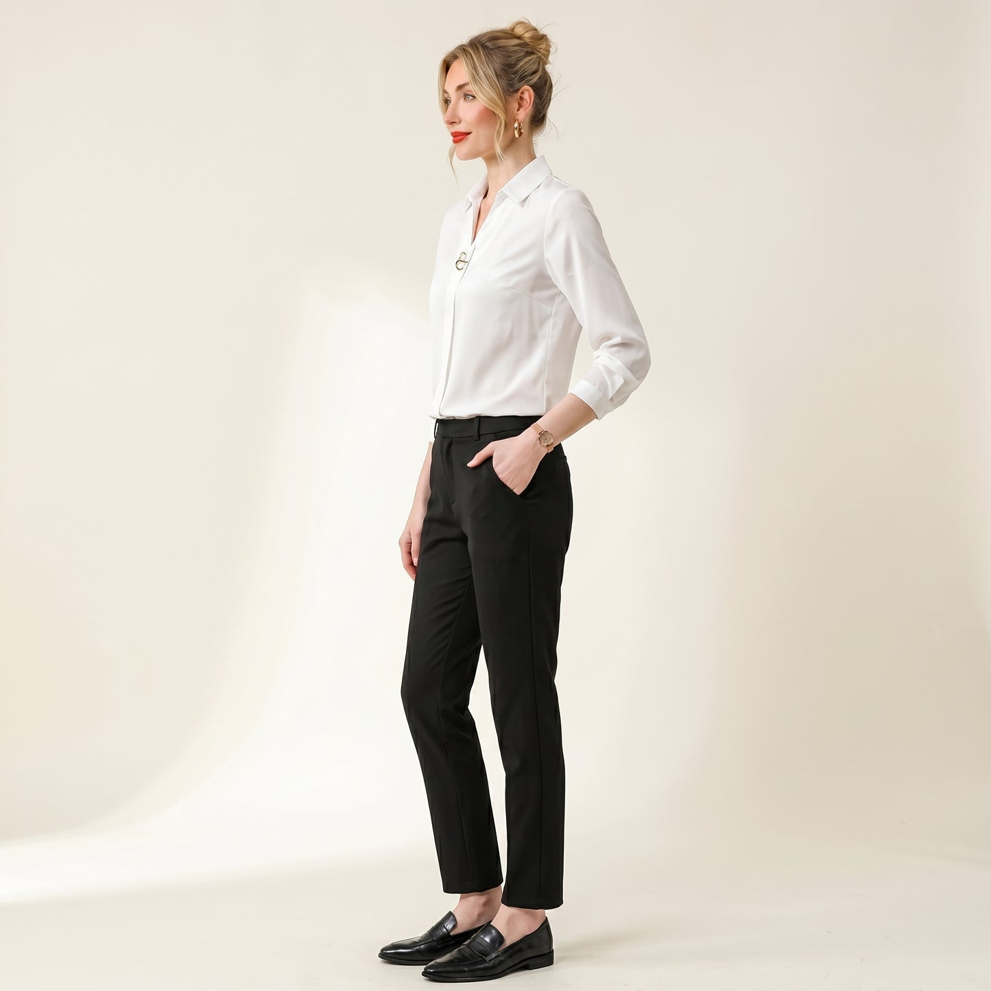 Elegant Chiffon Blouse Shirt Streetwear
