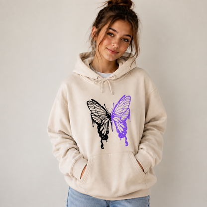Trendy Pocket Vintage Multicolor Hoodie