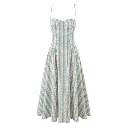 Emerald Bloom Floral Midi Dress