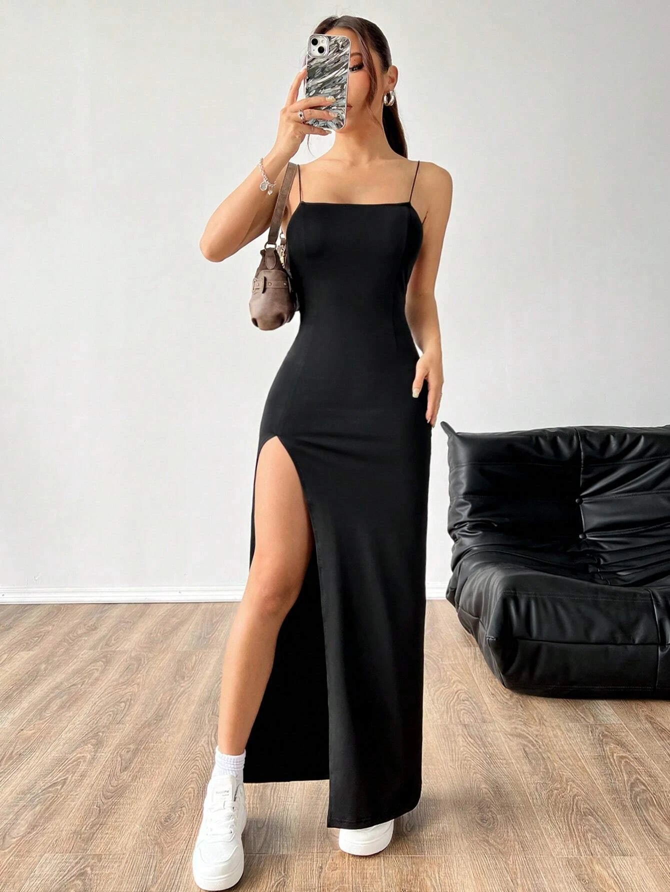 Women's Summer Spaghetti Strap Split-Leg Dress