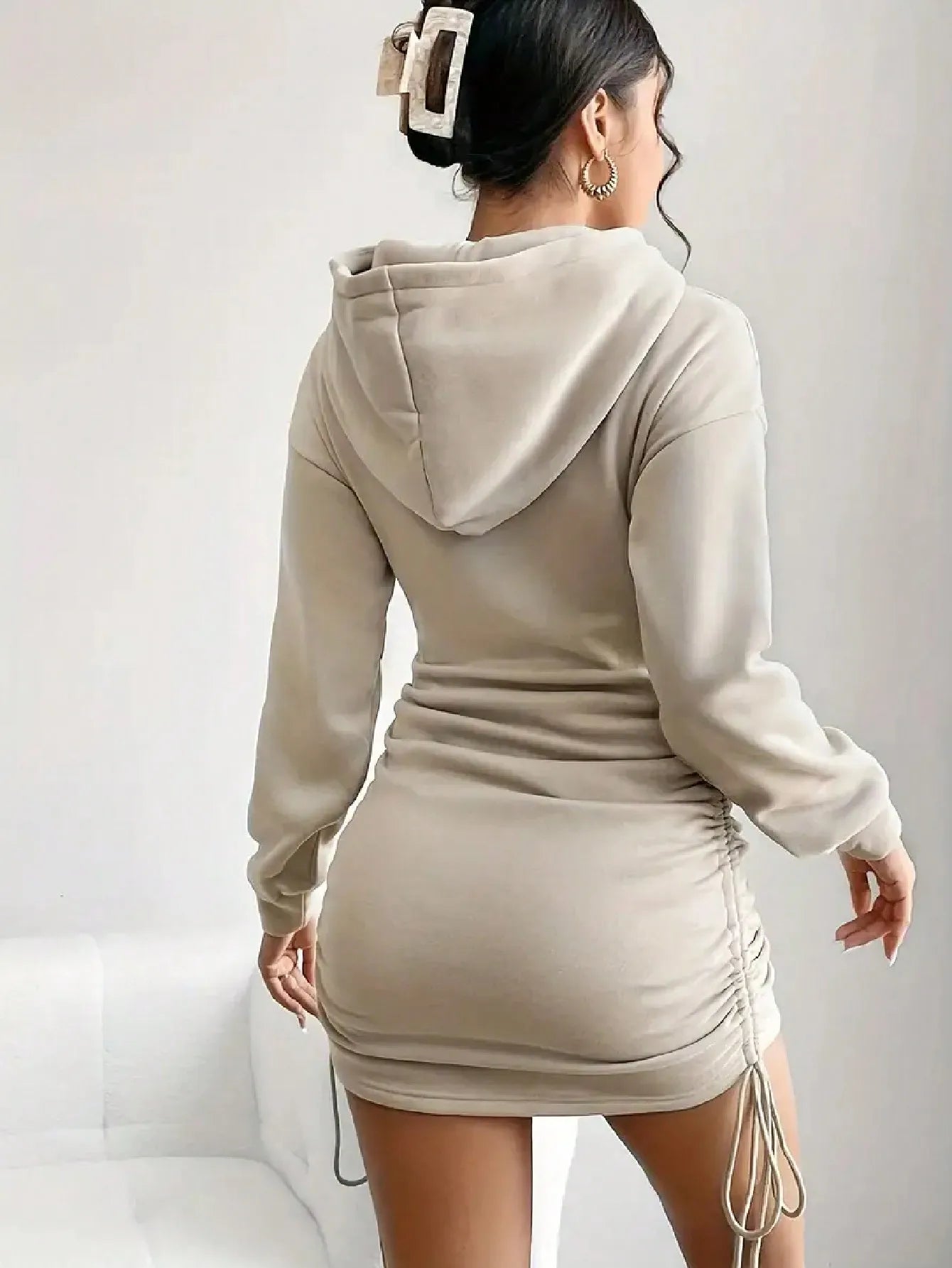 Casual Hooded Short Dress for Women