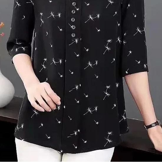 Oversized Printed Casual Fashion Blouse