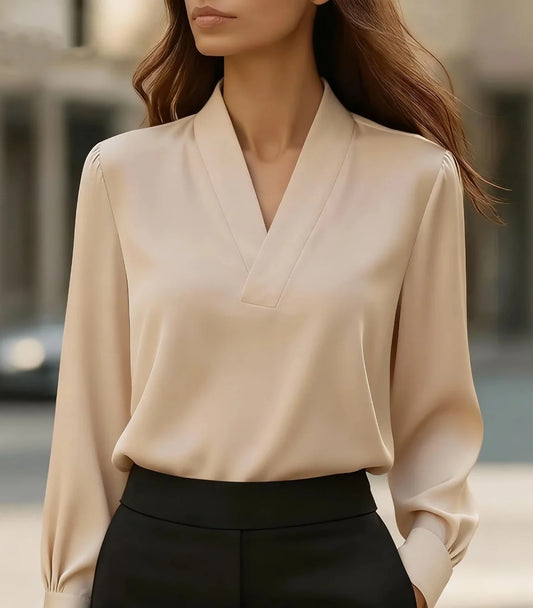 Elegant V-Neck Long Sleeve shirt