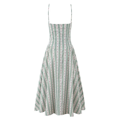 Emerald Bloom Floral Midi Dress
