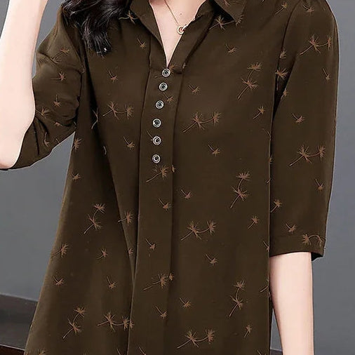 Oversized Printed Casual Fashion Blouse