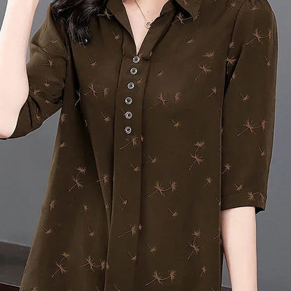 Oversized Printed Casual Fashion Blouse