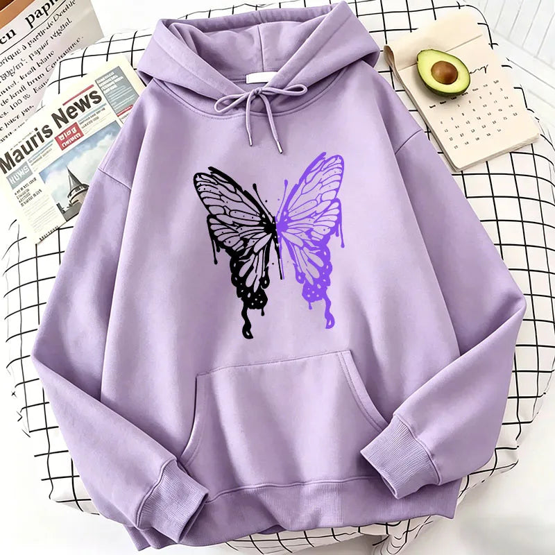 Trendy Pocket Vintage Multicolor Hoodie