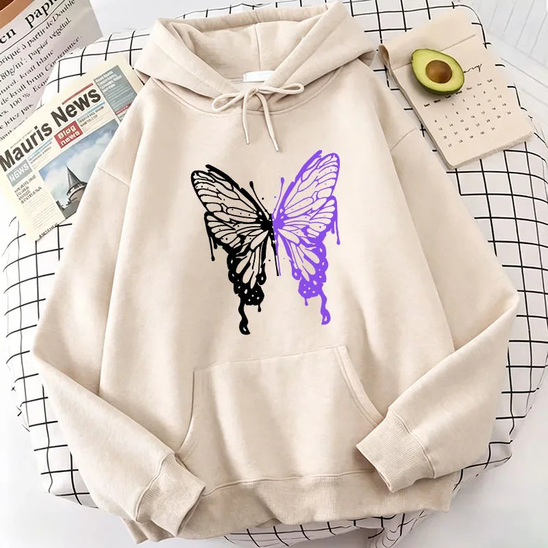 Trendy Pocket Vintage Multicolor Hoodie