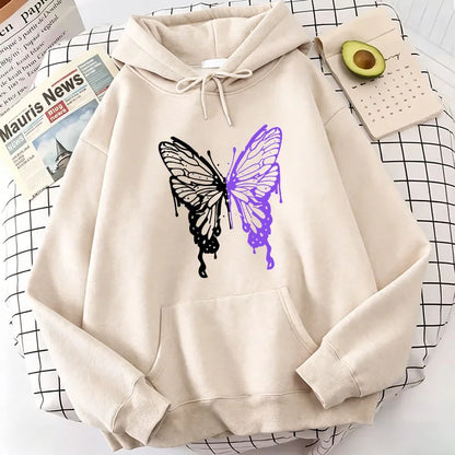 Trendy Pocket Vintage Multicolor Hoodie