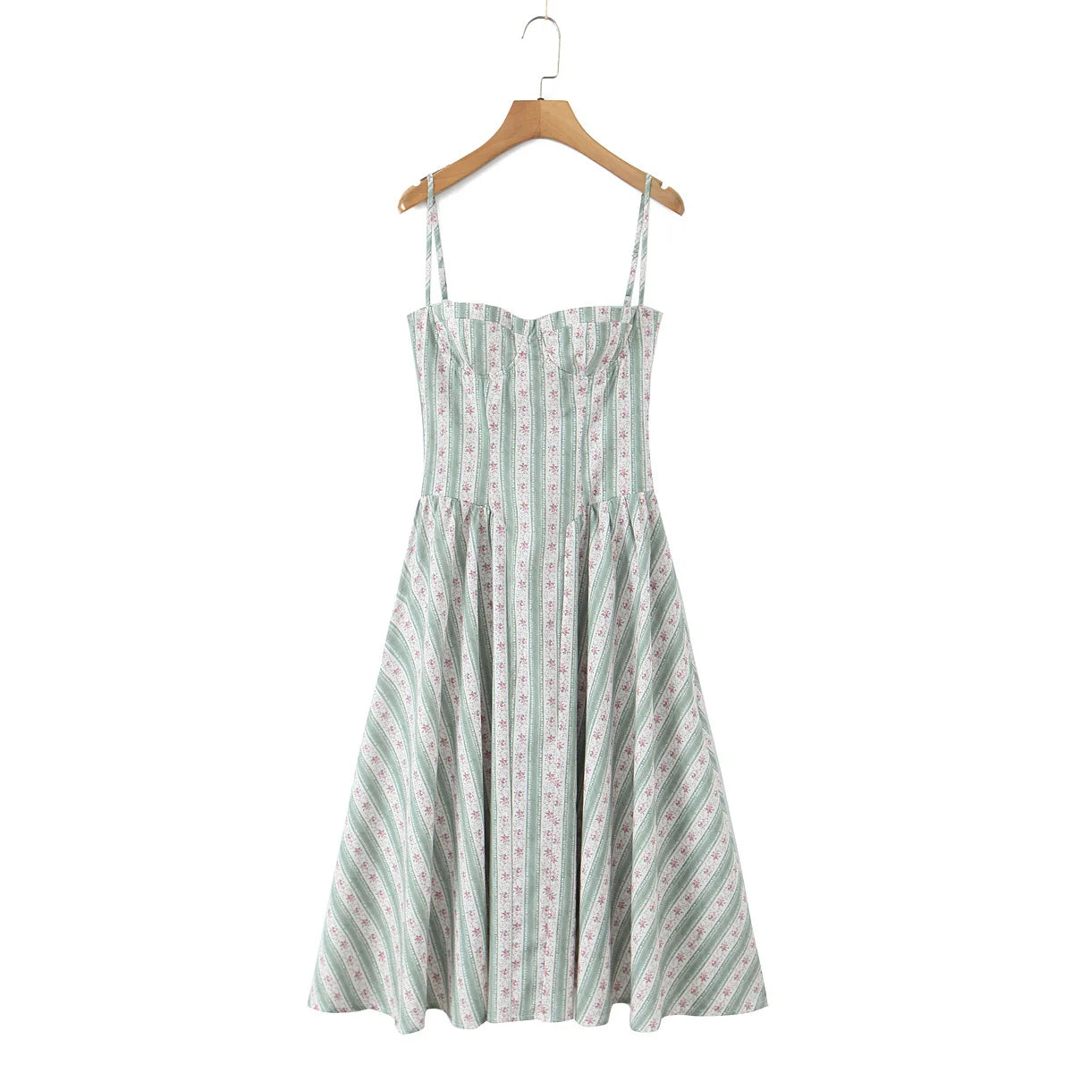 Emerald Bloom Floral Midi Dress