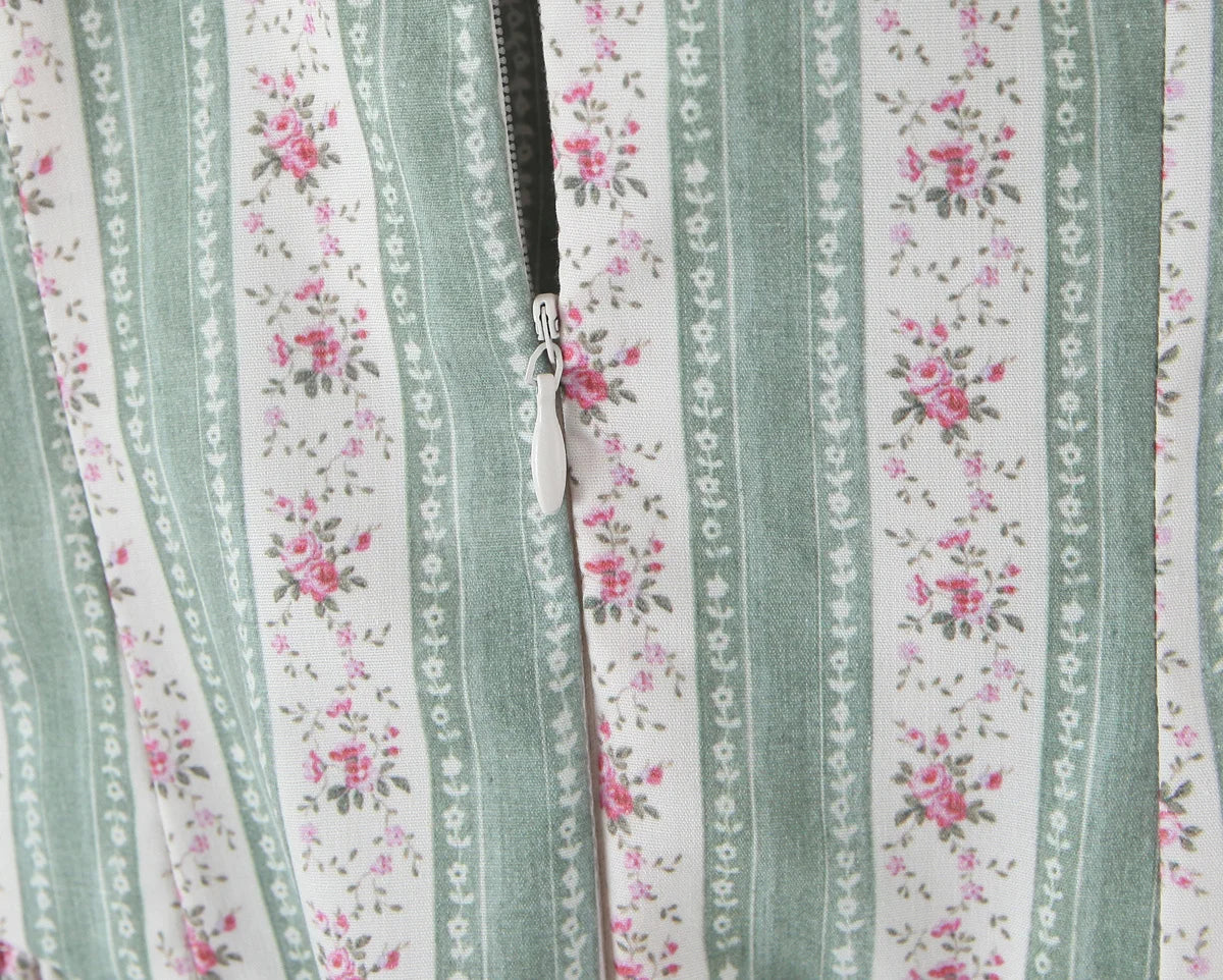 Emerald Bloom Floral Midi Dress