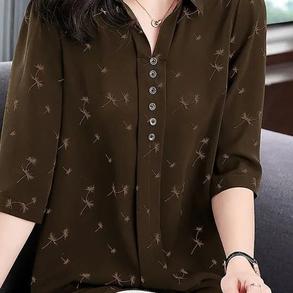 Oversized Printed Casual Fashion Blouse