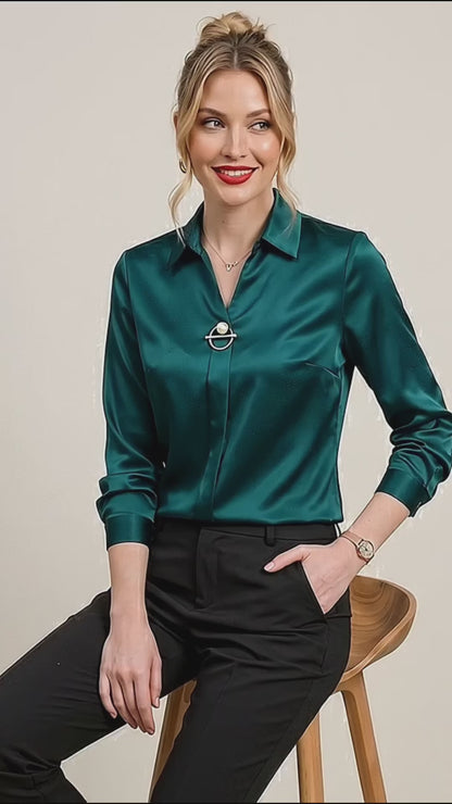 Elegant Chiffon Blouse Shirt Streetwear