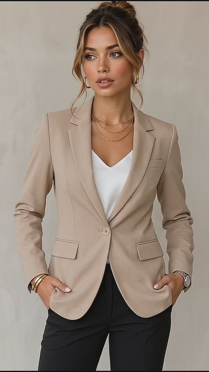 Autumn long sleeved cardigan suit jacket